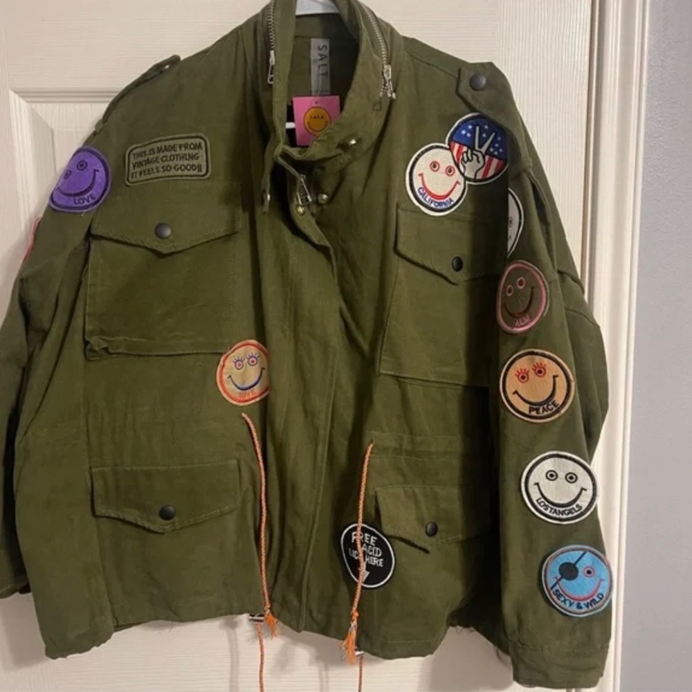 Dressed in LALA smiley patch jacket